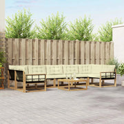 Set di divani da esterno 8 pcs Bianco e Crema 79 x 79 x 37 cm