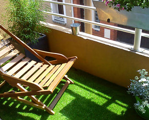 Set 4 Erba Sintetica per Giardino 37 mm 4mq Verde