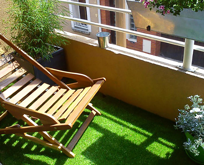 Set 4 Erba Sintetica per Giardino 37 mm 4mq Verde