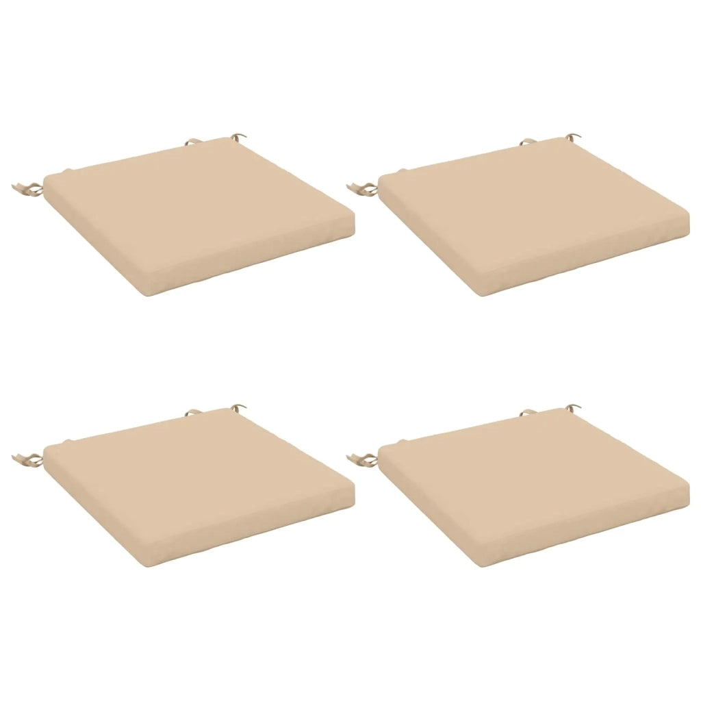 Cuscini per Sedia in 4 Pezzi SOEST 4 pz 100% Poliestere Crema 944451