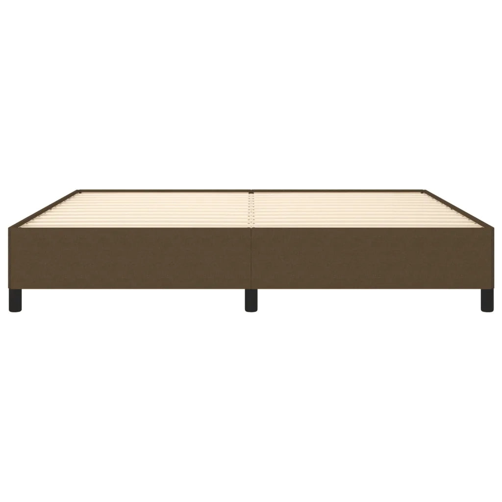 Letto matrimoniale | Letto per adulti | Giroletto senza Materasso Marrone Scuro 200x200 cm in Tessuto