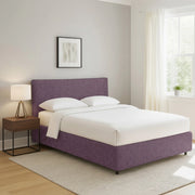 Tipton, Letto Matrimoniale Sfoderabile Made in Italy, Viola Lilla