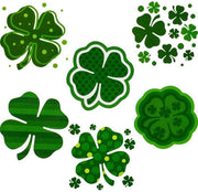 Set di adesivi per il viso - Tatuaggio temporaneo - Adesivi a forma di foglia di trifoglio - Decorazioni irlandesi - Scrapbooking - Decorazioni per feste
