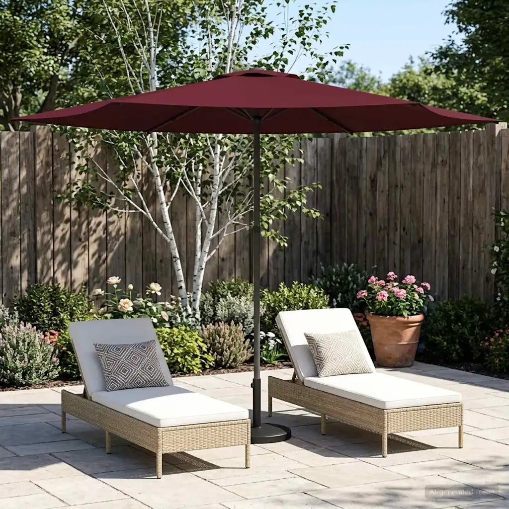 Ombrello da giardino 300 x 300 cm Poliestere Rettangolare 42036199