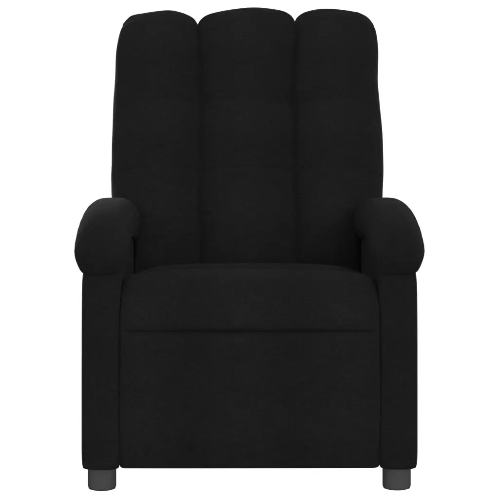 Divano Sedia-Poltrona Reclinabile in Tessuto Nero 314453