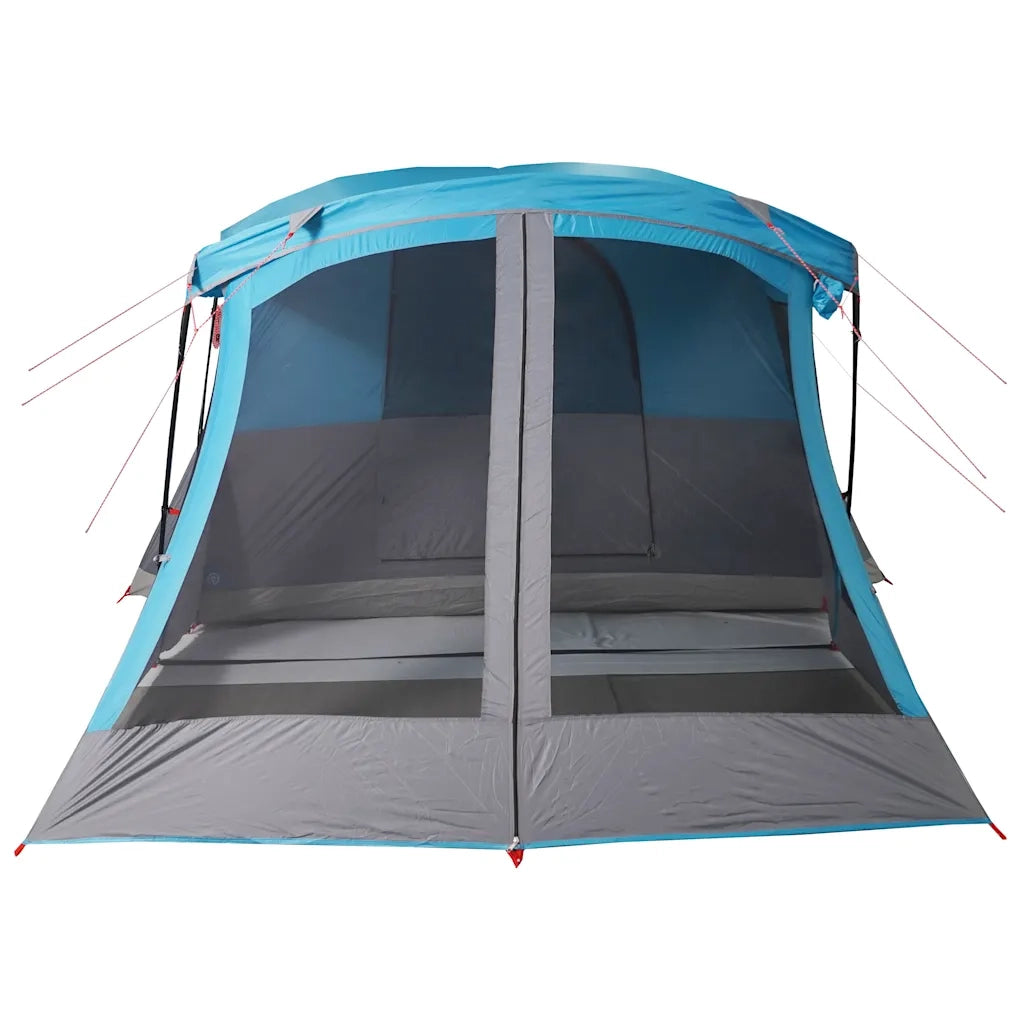 Tenda da Campeggio con Portico per 4 Persone-Tenda per Escursionismo Blu Impermeabile 284674