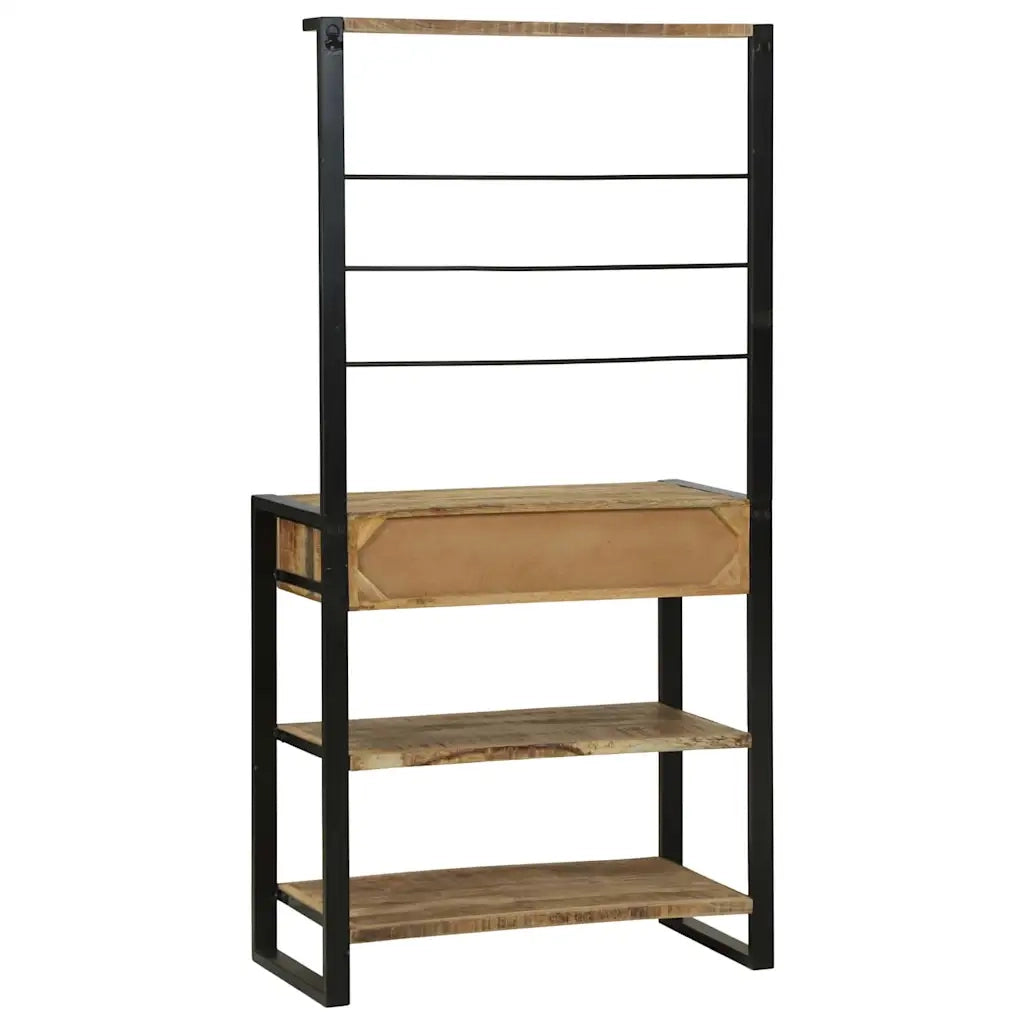 Scaffale da cucina Marrone e Nero 80 x 40 x 160 cm CFW2511019