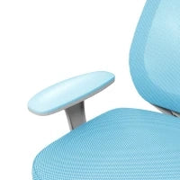 Sedia da Ufficio Ergonomica e Reclinabile ad Altezza Regolabile con 5 Rotelle, 55x48x82.5-94.5 cm, Azzurra