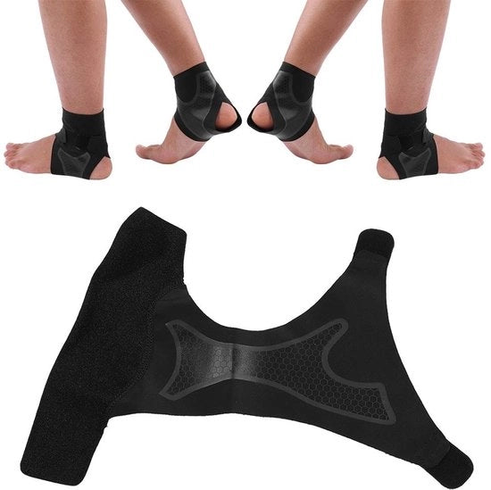 Braceletto per gamba pieghevole - fasciatura per gamba - supporto per caviglia - respirante - supporto per osso del calcagno - sport - disegno a forma di api - supporto per caviglia