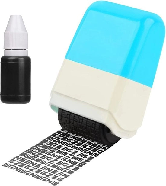 Stempello Stampa di Sicurezza con Dati Proteggi Identità Stampa Auto Colorante con Inchiostro di Sicurezza Sicurezza dei Dati Protezione dei Dati Blackout
