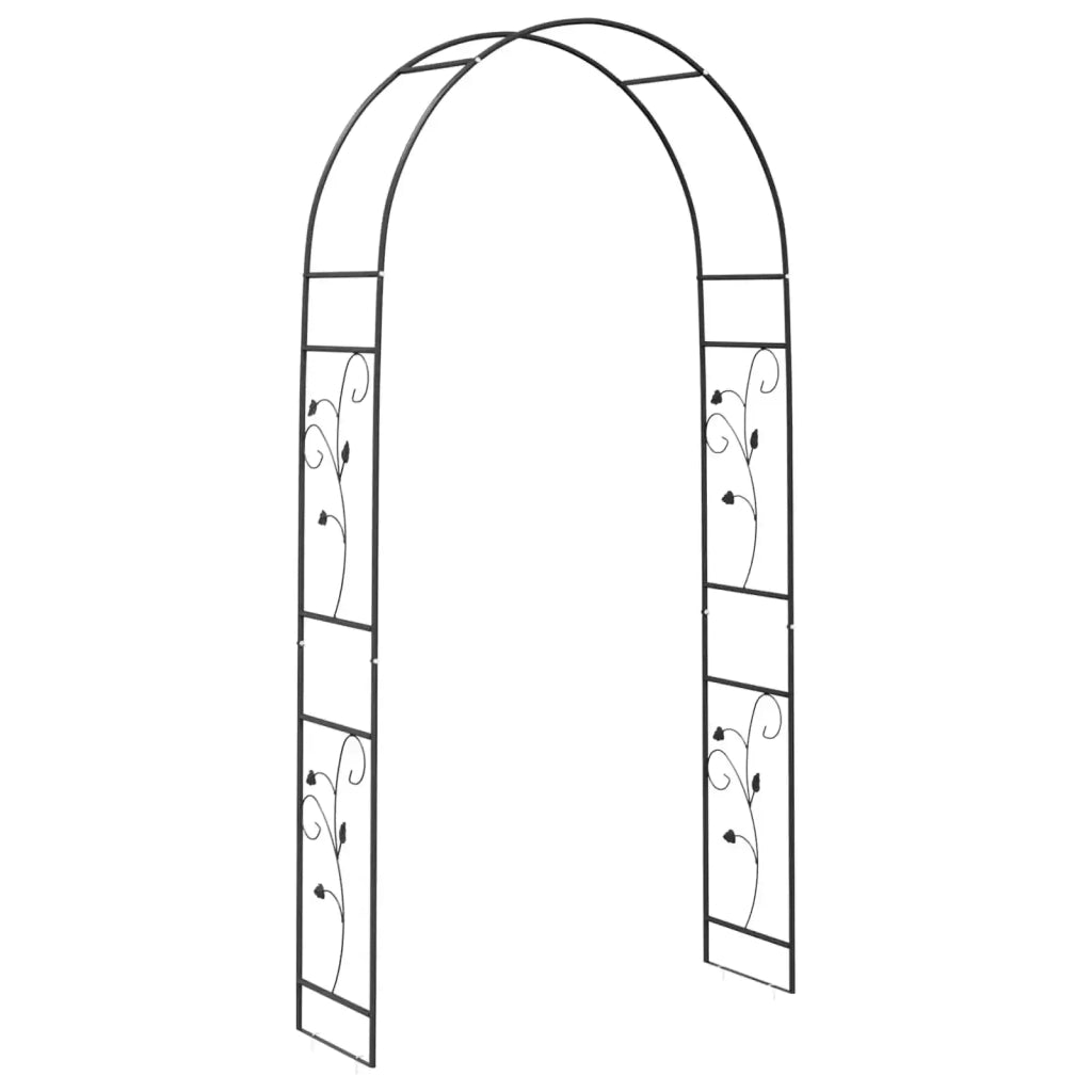 Arco da Giardino Floreale Nero 115 x 37 x 231 cm CFW8466588