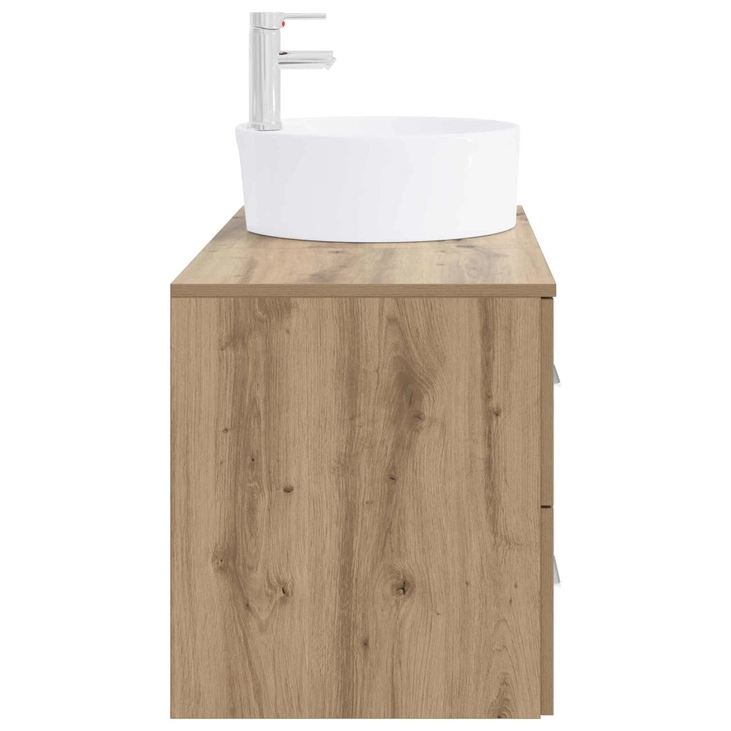 Set di mobili per il bagno 2 pz Rovere Artigianale 3403991