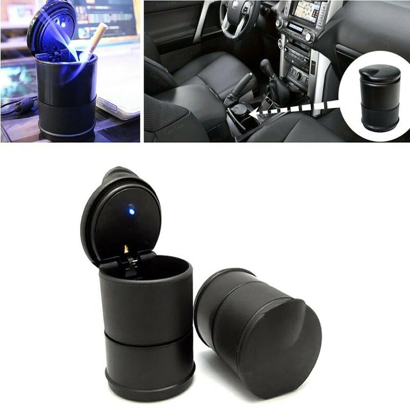 PORTACENERE POSACENERE AUTO CENERE PORTA SIGARETTA CENERIERA LUCE LED UFFICIO