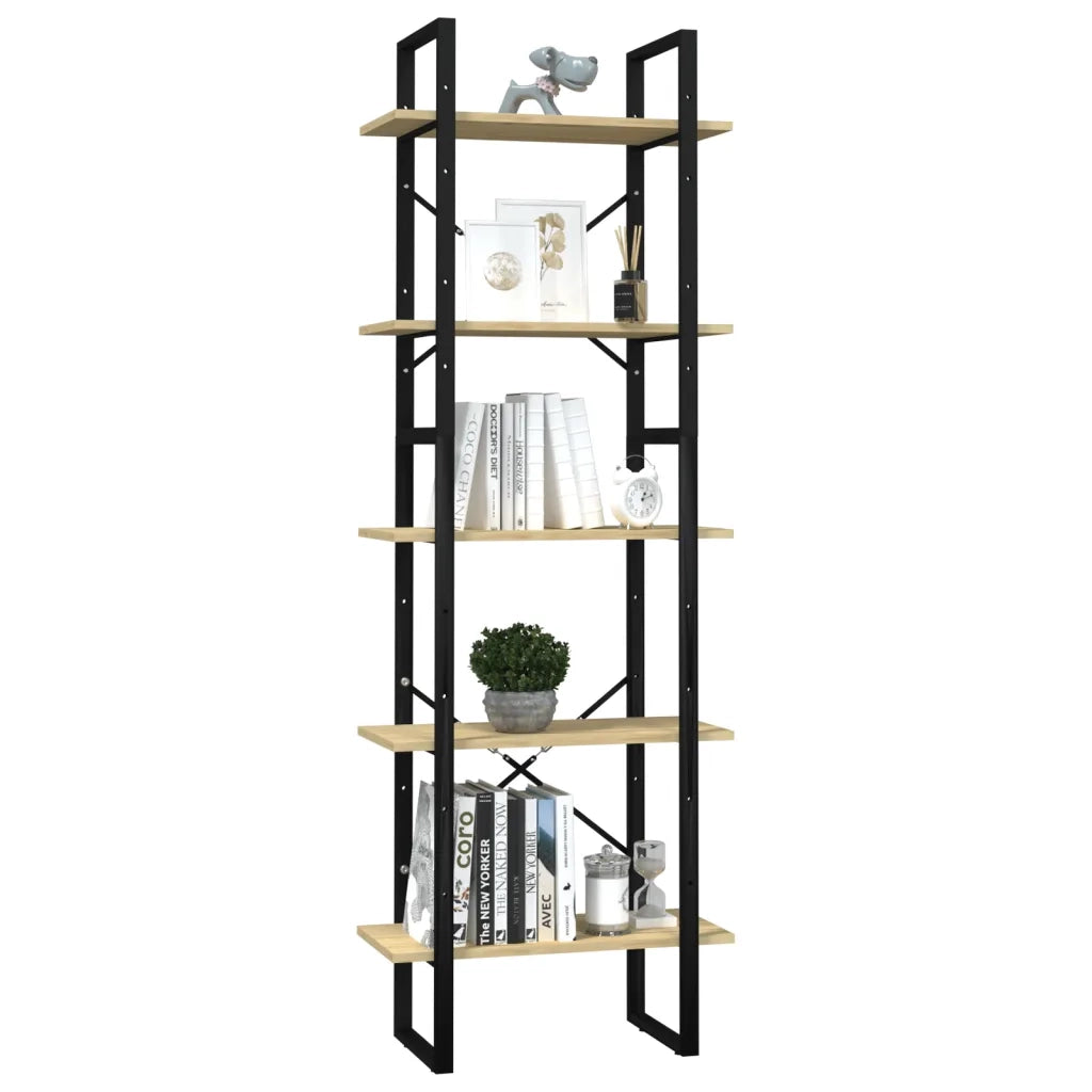Libreria a 5 Ripiani 60x30x175 cm in Legno di Pino cod mxl 24175