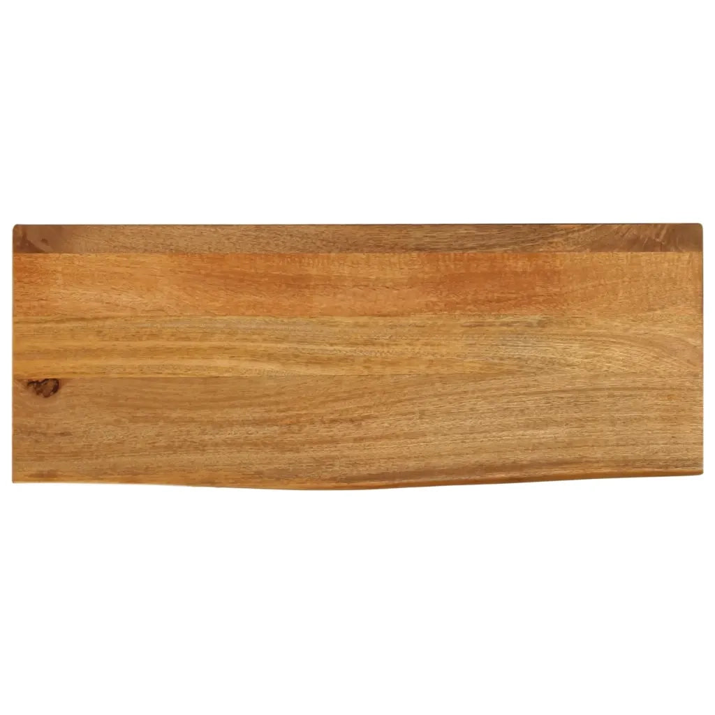 Piano Tavolo Bordi Vivi 90x40x2,5 cm in Legno Massello di Mango