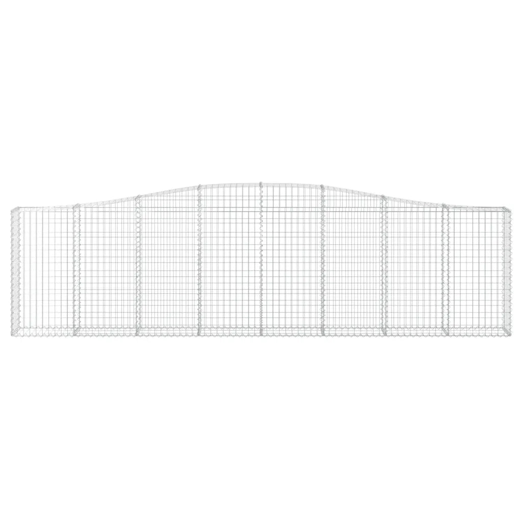 Cesti Gabbioni ad Arco 7 pz 400x30x100/120 cm Ferro Zincato 3145831