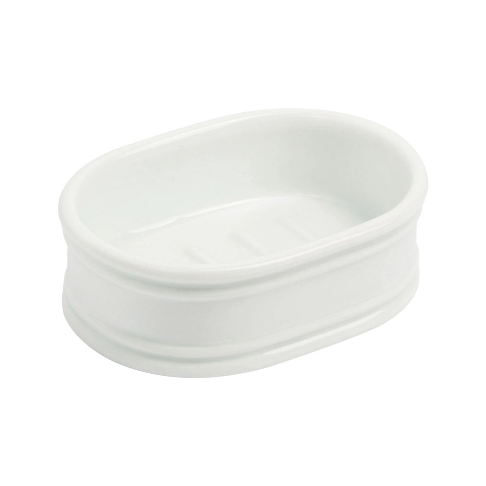 Porta Sapone Bagno in Porcellana Bianca Saponetta Elegante Impero Metaform