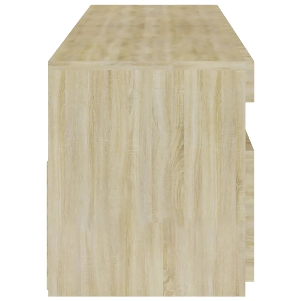 Mobile TV multimediale scaffale TV credenza mobile TV sala da pranzo soggiorno camera da letto 2 pezzi con luci LED rovere Sonoma 75 x 35 x 40 cm marrone 02_0028578