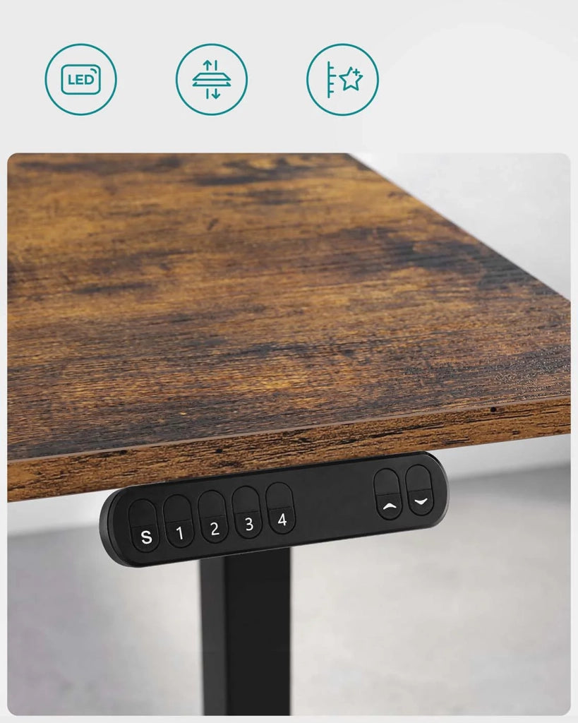 Telaio per scrivania elettrico gambe per scrivania sit-stand senza piano del tavolo con gancio regolabile in altezza in continuo funzione memory acciaio nero 12_0004700