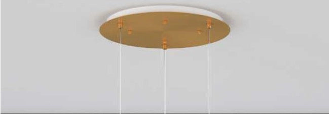 SOSP. OTTONE SAT. TONDA 5 LUCI VETRI TUTTI PICCOLO RAME 1155OS-S5 TP-RA