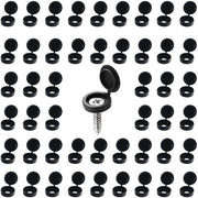 100 coppe in plastica per copertura di viti, coperture decorative e protezioni, anelli di vite (nero)