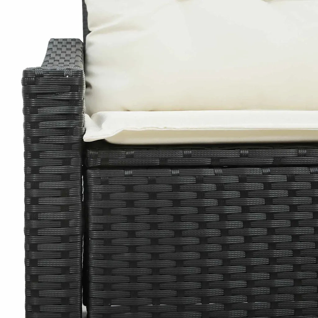 Divano da giardino con cuscino 123 x 62 x 69 cm polyrattan 42006772