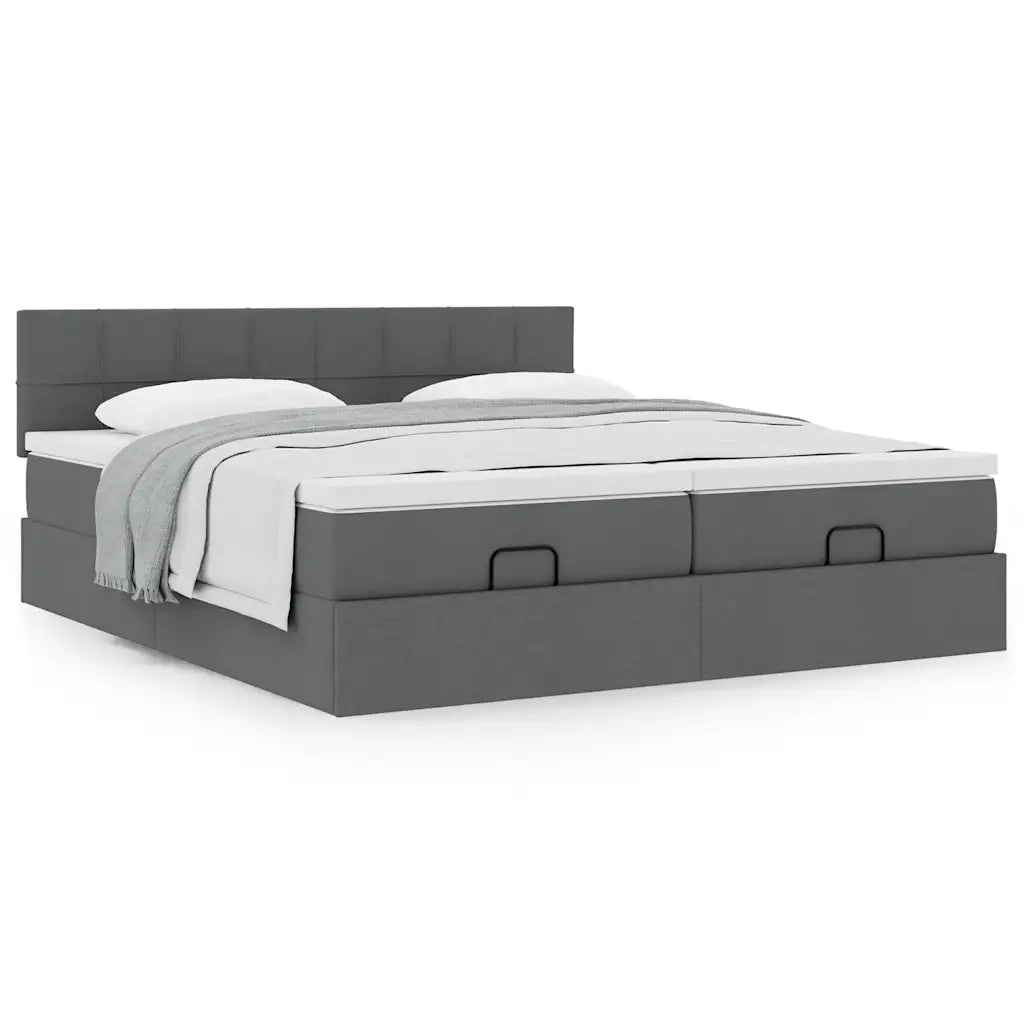 Struttura Letto Pouf con Materassi 180x200 cm in Tessuto 3311995