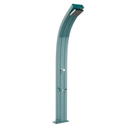 Doccia Solare In Alluminio Spring Top Line Con Miscelatore E Lavapiedi Colore Smeraldo Cv-A120-Tl/6700