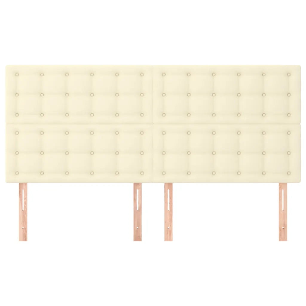 Testiera 4 pz Crema 80x5x78/88 cm in Similpelle cod mxl 51775