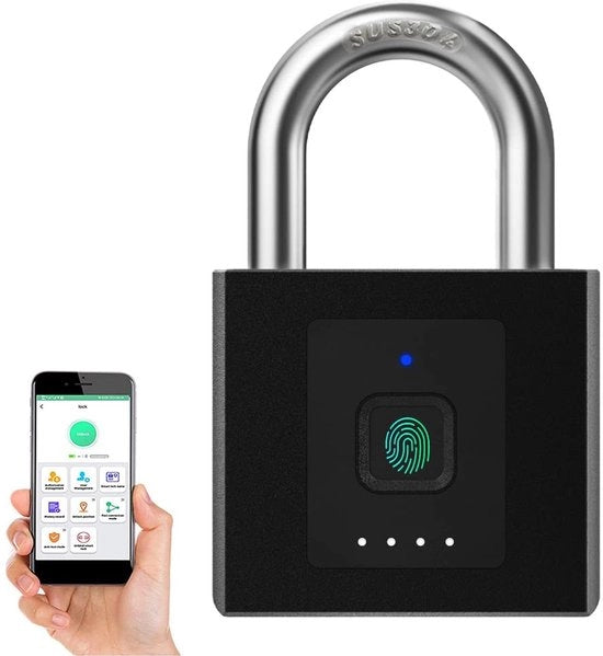 Fermoconduttore a Vincia eLinkSmart senza Chiave, Blocco da Tavolo Grande, Dispositivo di Apertura con App, Autorizzazione a Distanza, Esterno e Impermeabile, Batteria da 320mAh con Lunga Durata, Indicatore di Batteria