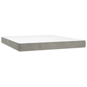 Materasso a Molle Insacchettate Rigidit¨¤ Media Grigio Chiaro 180x200x20 cm in Velluto
