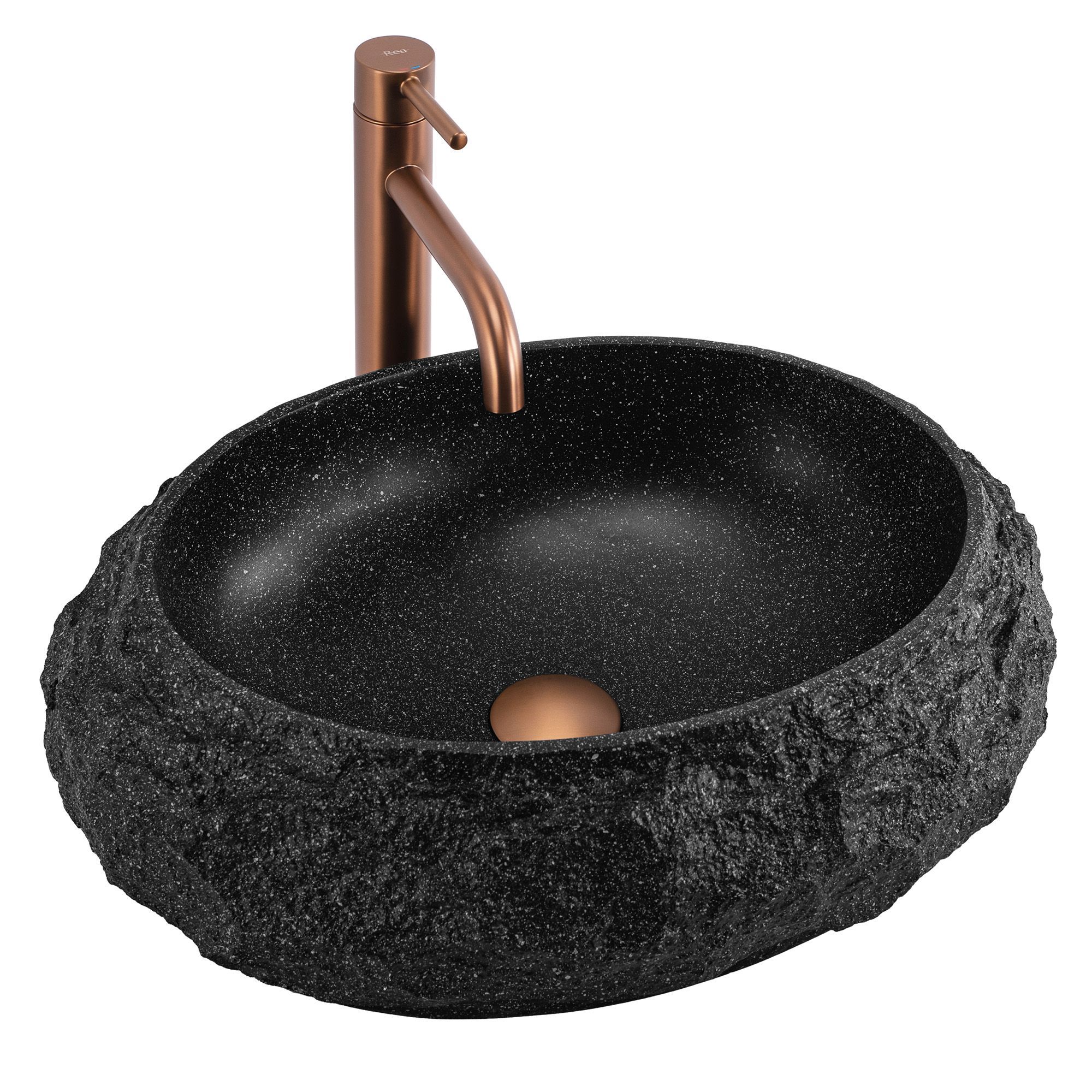 Lavabo Da Appoggio Rea Mika Black