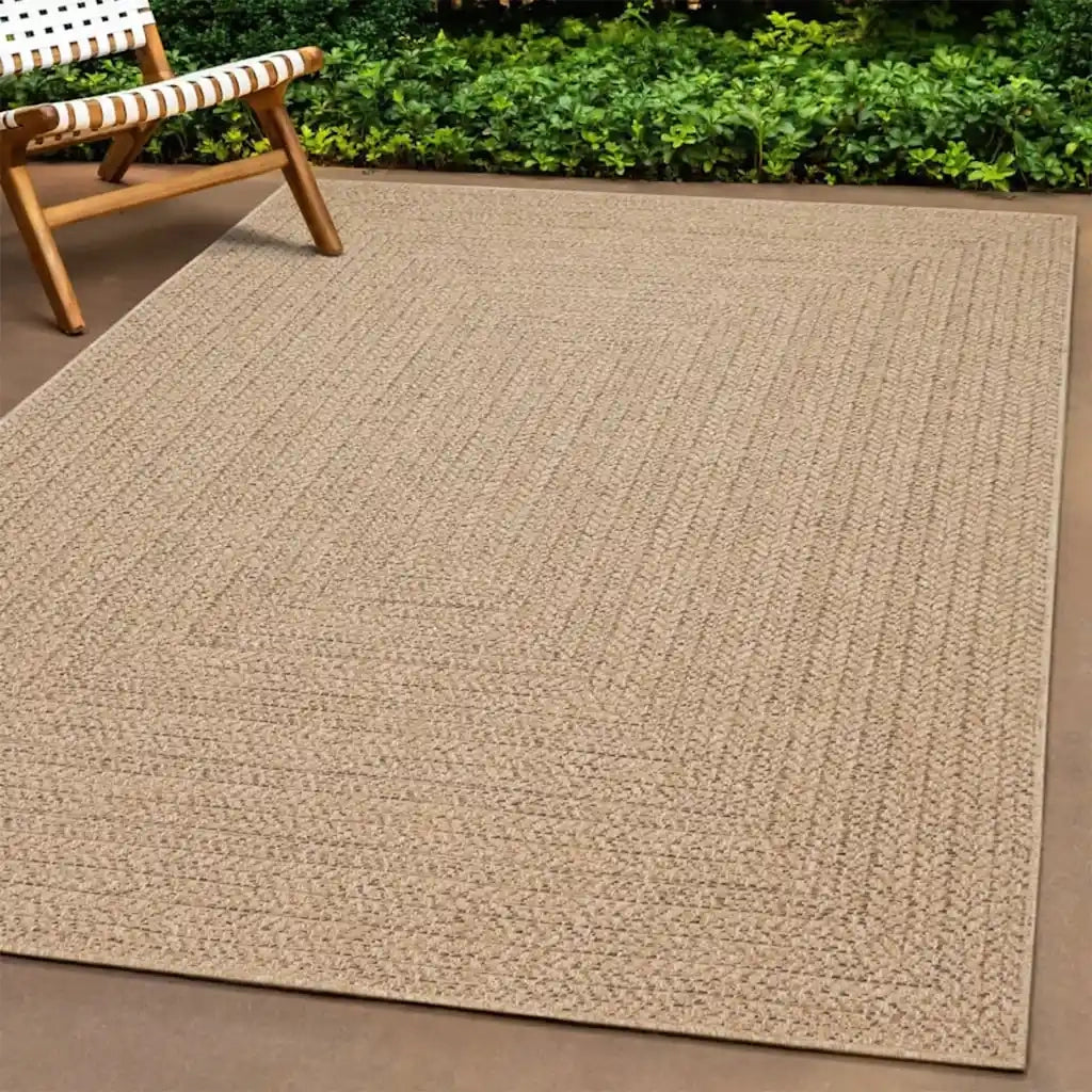 Tappeto ZIZUR 120x120 cm Aspetto Iuta per Interni ed Esterni 4006154