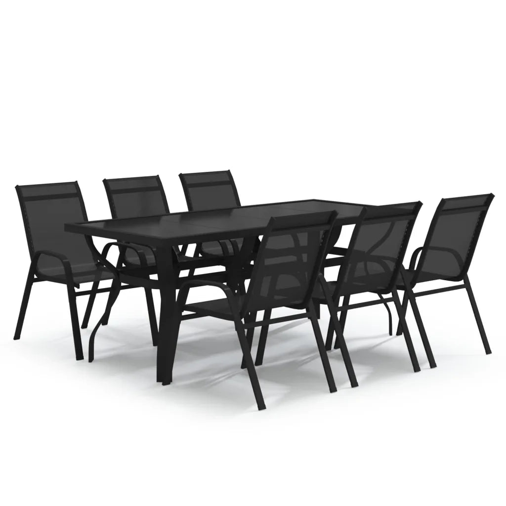 Set da Pranzo da Giardino 7 pz Nero cod mxl 51926
