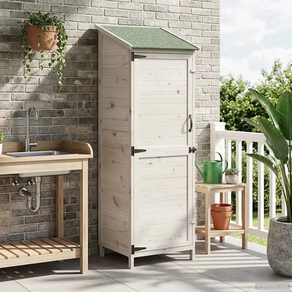 Capanno da Giardino Bianco 59,5 x 56 x 176,5 cm CFW8462021