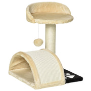 Albero Tiragraffi per Gatti per Gioco e Relax 36x36x44 cm Beige