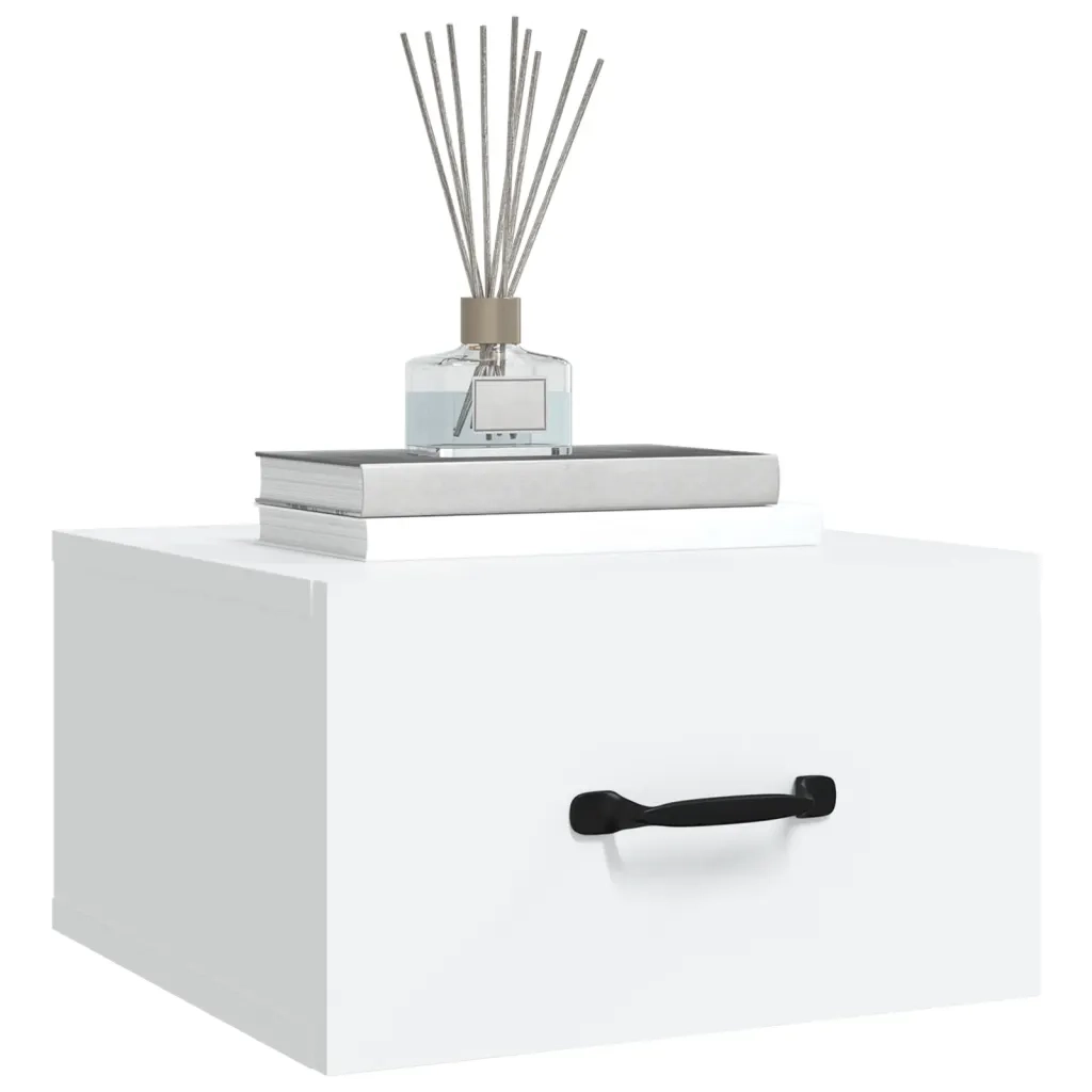 Comodini a Muro 2 pz Bianchi 35x35x20 cm   cod mxl 46273