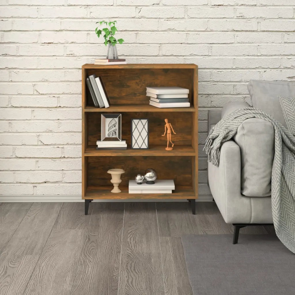Credenza | Madia | Buffet da pranzo | Armadio da pranzo Rovere Fumo 69,5x32,5x90 cm in Legno Multistrato
