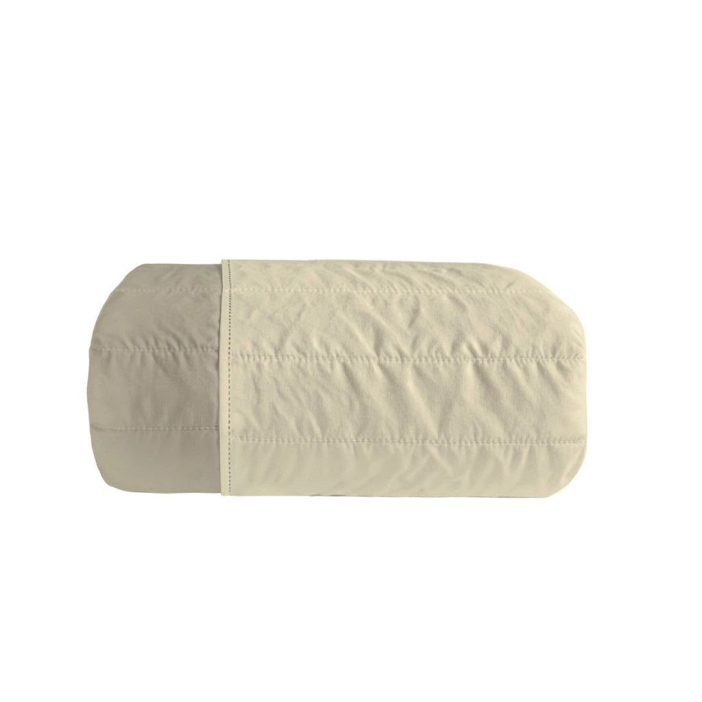 Trapuntino Estivo Double Face Effetto Water Washed Singolo 170x250 cm in Poliestere Crema e Sabbia