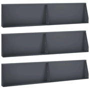 Muro di contenimento 6 pz 100 x 12 x 50 cm Acciaio Antracite 3449130