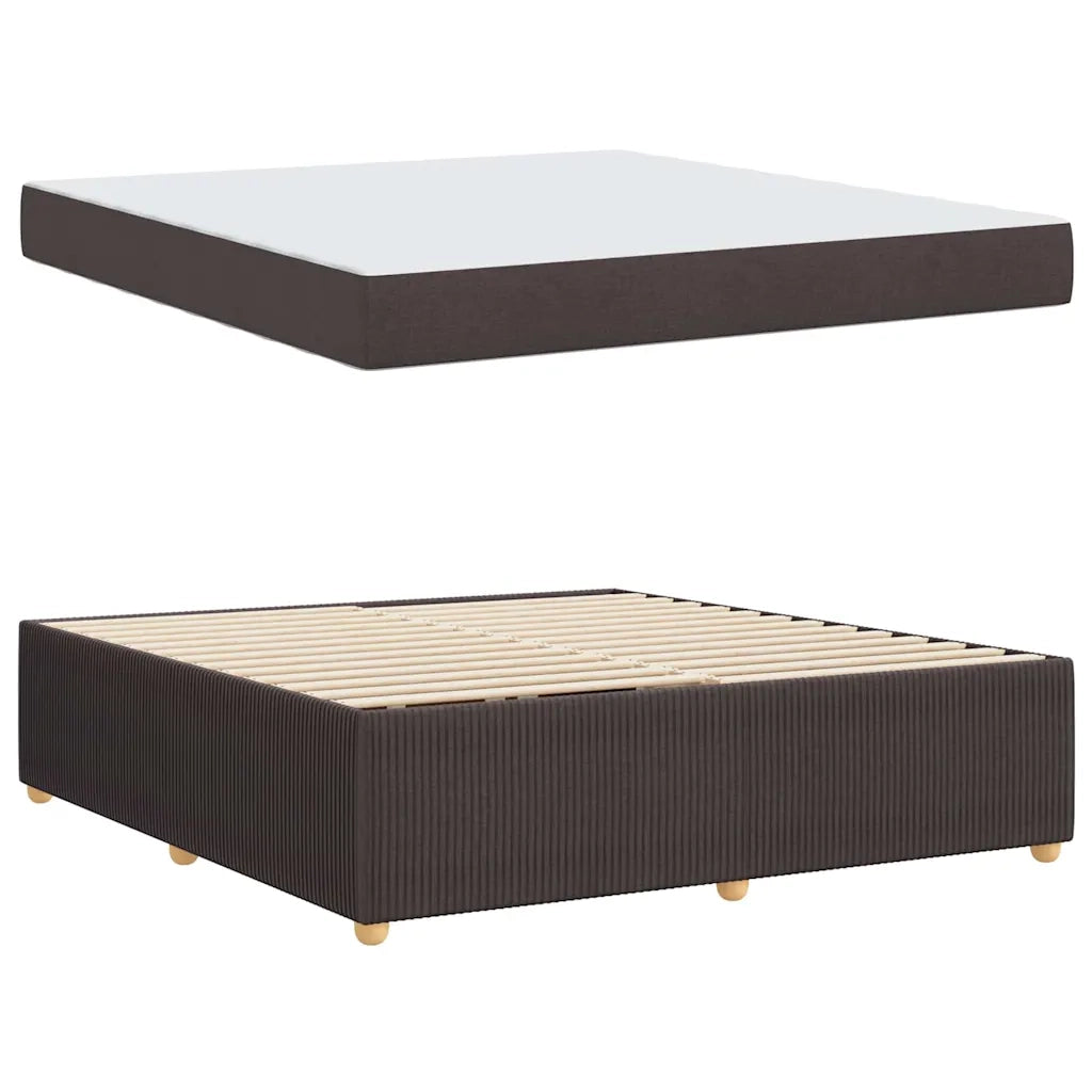 Struttura del letto Marrone Scuro 180 x 200 cm Tessuto 3398421