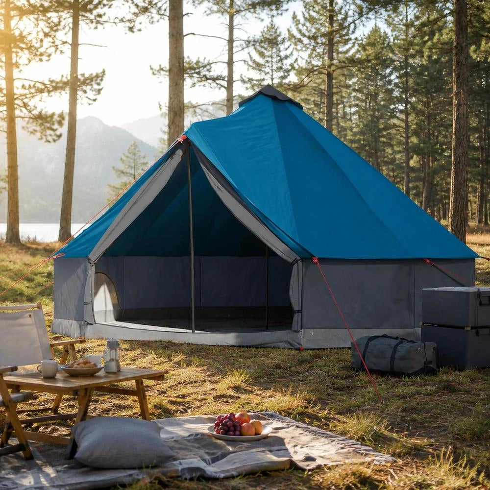 Tipi Family Tent For 6 People, Blue, Waterproof