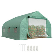 Serra da giardino in acciaio con copertura PE ¨C zephmum ¨C verde 3.5x3x2m