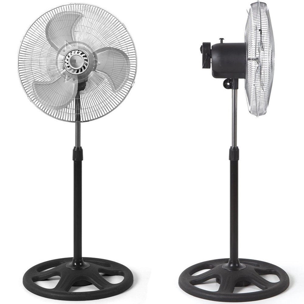 Trade Shop - Ventilatore 3in1 Piantana Da Tavolo Parete 3 Velocità Oscillazione 55w Pale 45cm -