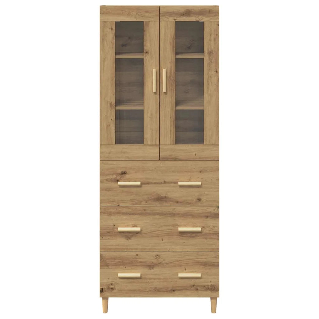 Credenza | Madia | Buffet da pranzo | Armadio da pranzo con cassetto Rovere artigianale 69,5 x 34 x 180 cm