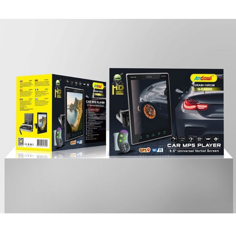Trade Shop - Autoradio Android Lettore Multimediale 2din 9.5" Girevole 1gb Ram 16 Rom Q-ca666 -