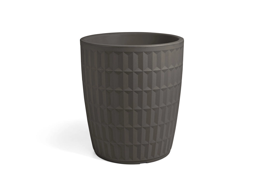 Vaso TYLE rotondo in resina 80 cm - arredo moderno giardino fioriera Colore: Antracite
