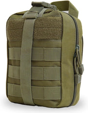 Kit Medico Tattico - Kit di Emergenza Esterno in Nylon Militare - Verde Militare