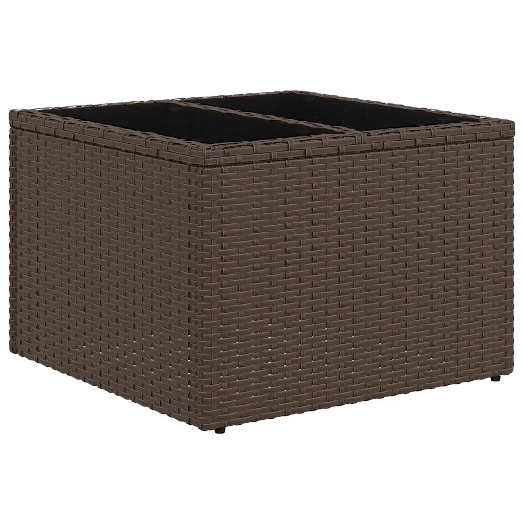 Set Divano da Giardino 8 pcs Marrone e Crema polyrattan