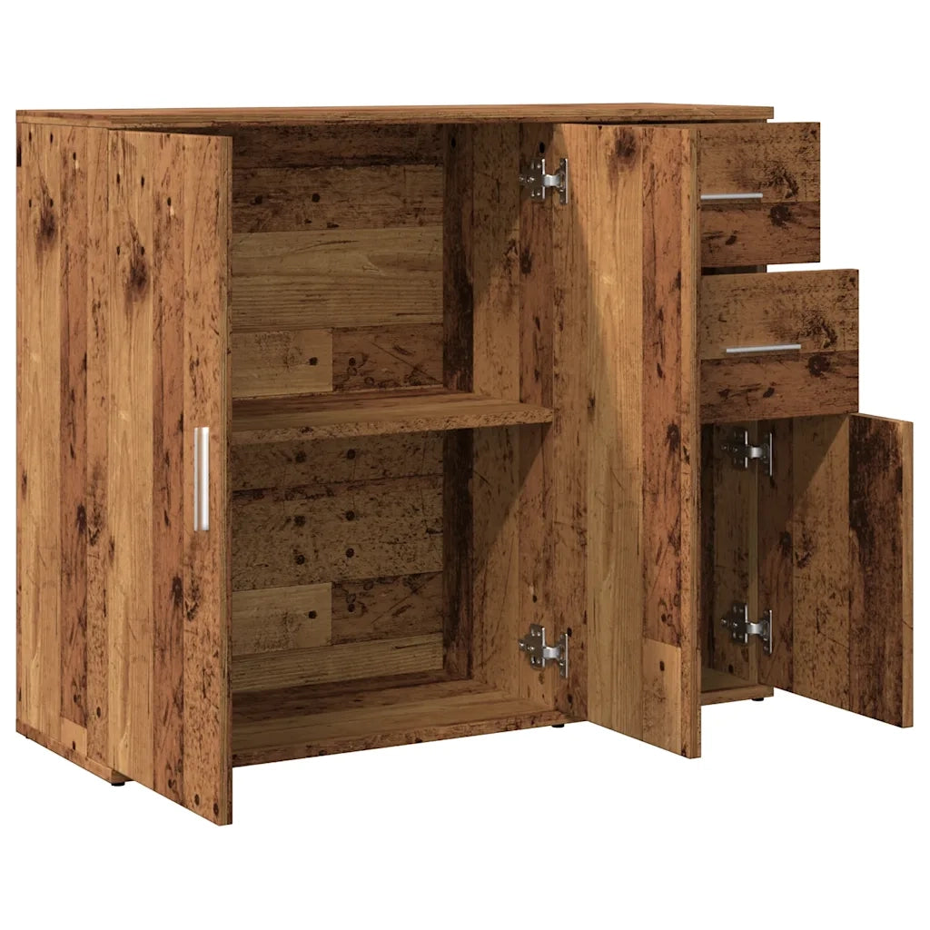Credenza Legno Antico 91x29,5x75 cm in Legno Multistrato 855906